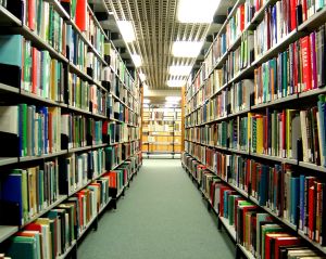 Library shelves