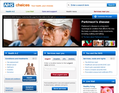 NHS Choices website